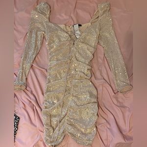 Long Sleeve Ruched Dress